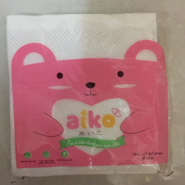 Tấm lót phân xu aiko 30 miếng/ mipbi 30 miếng