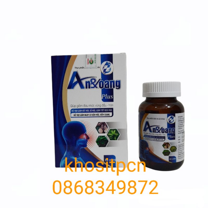 Viên uống AN XOANG PLUS - Hỗ trợ cho người bị viêm xoang,viêm mũi - Hộp 30 viên