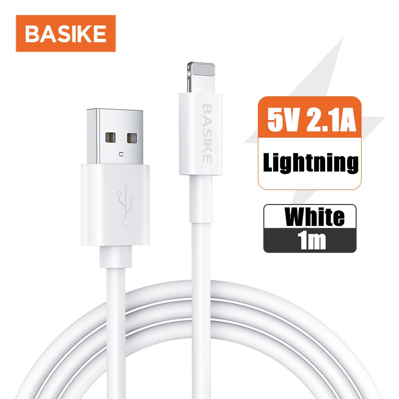 Dây Cáp Sạc BASIKE Dành Cho Điện Thoại Iphone Samsung Oppo Xiaomi Cổng Usb Sang Micro / Type C / Lightning 2.1A