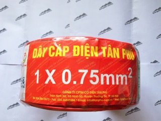 DÂY ĐIỆN ĐƠN 1*0.75 mm2 (100M)_Quangdaoelectric.