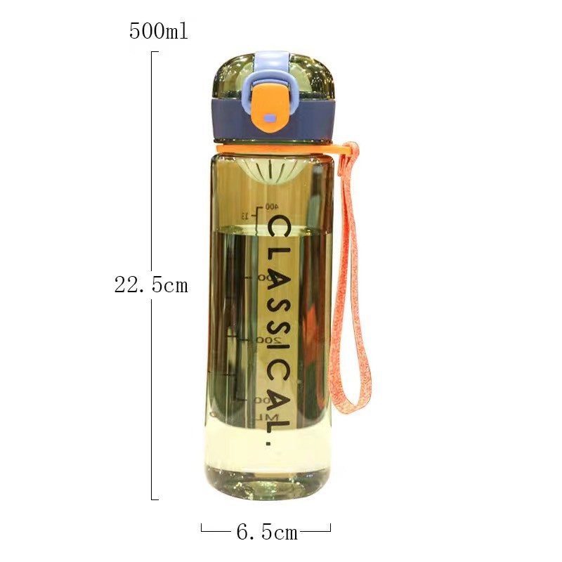Bình nước thể thao cao cấp Classic 800ml có dây cầm, Bình đựng nước nhựa dung tích lớn | BigBuy360 - bigbuy360.vn