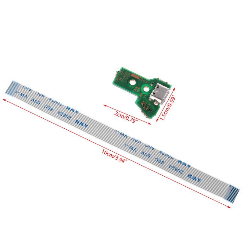 Replace USB Charging Port Board For JDS-040 PS4 Controller With 12Pin Flex Cable