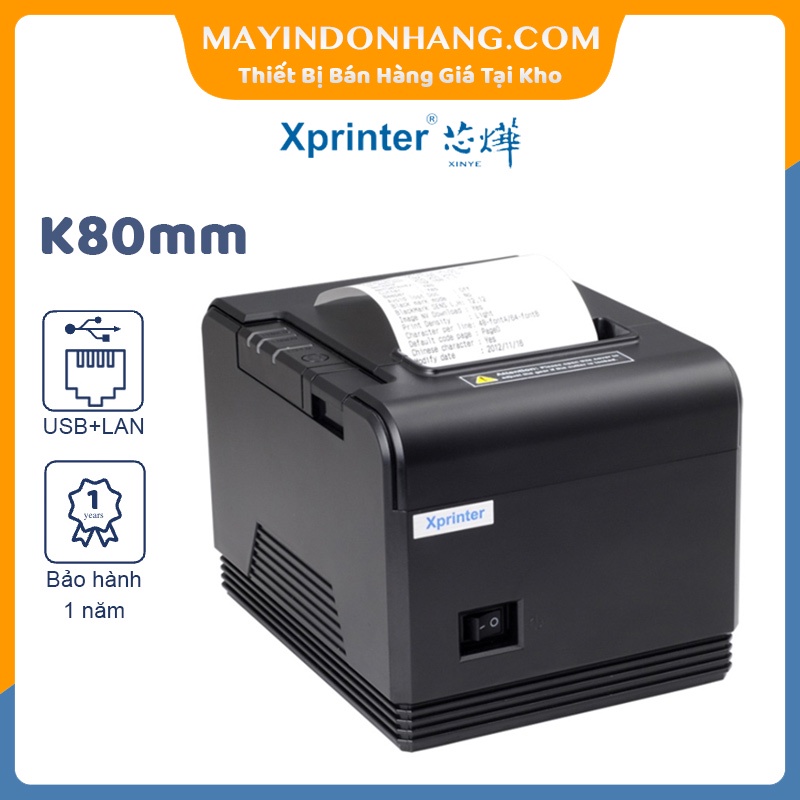 Máy In Hóa Đơn Tính Tiền Xprinter Q200 USB + LAN Giá RẺ ( Hỗ Trợ Giao Hàng Goviet )