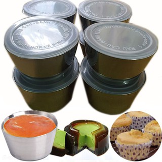Bộ 20 Khuôn Làm Bánh Inox 304 Có Nắp ( 7cm ) Làm Bánh Flan , Rau Câu , Cupcake, Làm Đá Không Gỉ