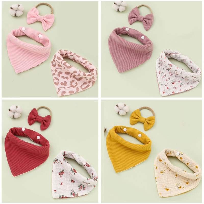 Yếm Ăn Vải Cotton Thấm Hút Tốt Cho Bé