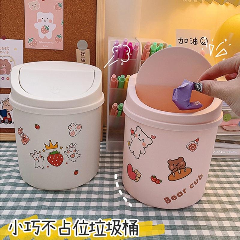 Thùng rác để bàn hoặc nhãn dán đơn giản dễ thương