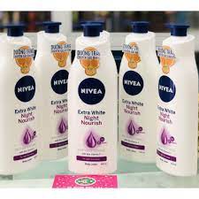 Sữa Dưỡng Thể Dưỡng Trắng Da Ban Đêm Nivea Extra White Night Nourish Body Lotion 400ml - Tím