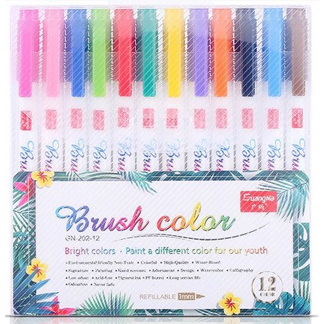 Bút luyện thư pháp, viết Calligraphy Brush Sign Pen Dupe GuangNa - BASIC COLORS