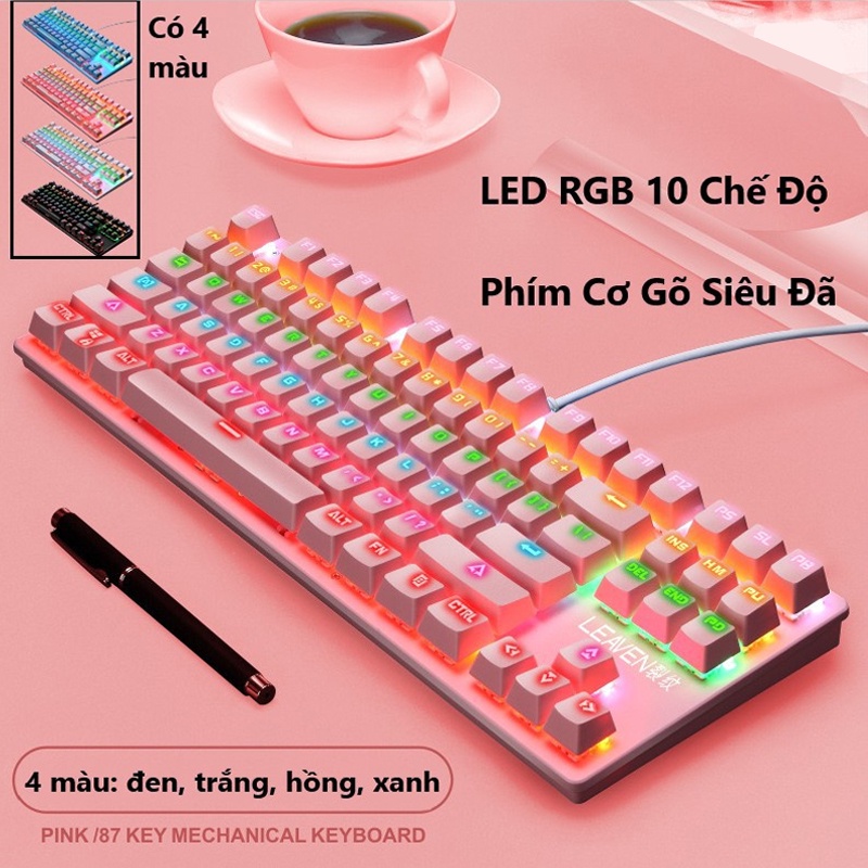 Bàn Phím Cơ Máy Tính Crack K2 PRO Led RGB 10 Chế Độ Khác Nhau, Chơi Game Dùng Văn Phòng Cực Đã,Nhựa 2 màu-Bảo hành | BigBuy360 - bigbuy360.vn