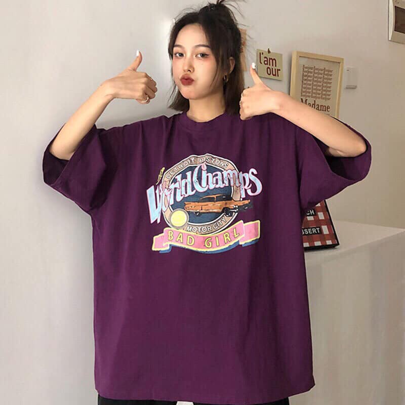 Áo thun tay lỡ form rộng - phông nam nữ cotton oversize - T shirt bad gipl a - 2N Unisex