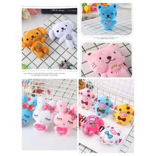 gấu bông mini móc khóa balo nhiếu mẫu 8cm - 12cm