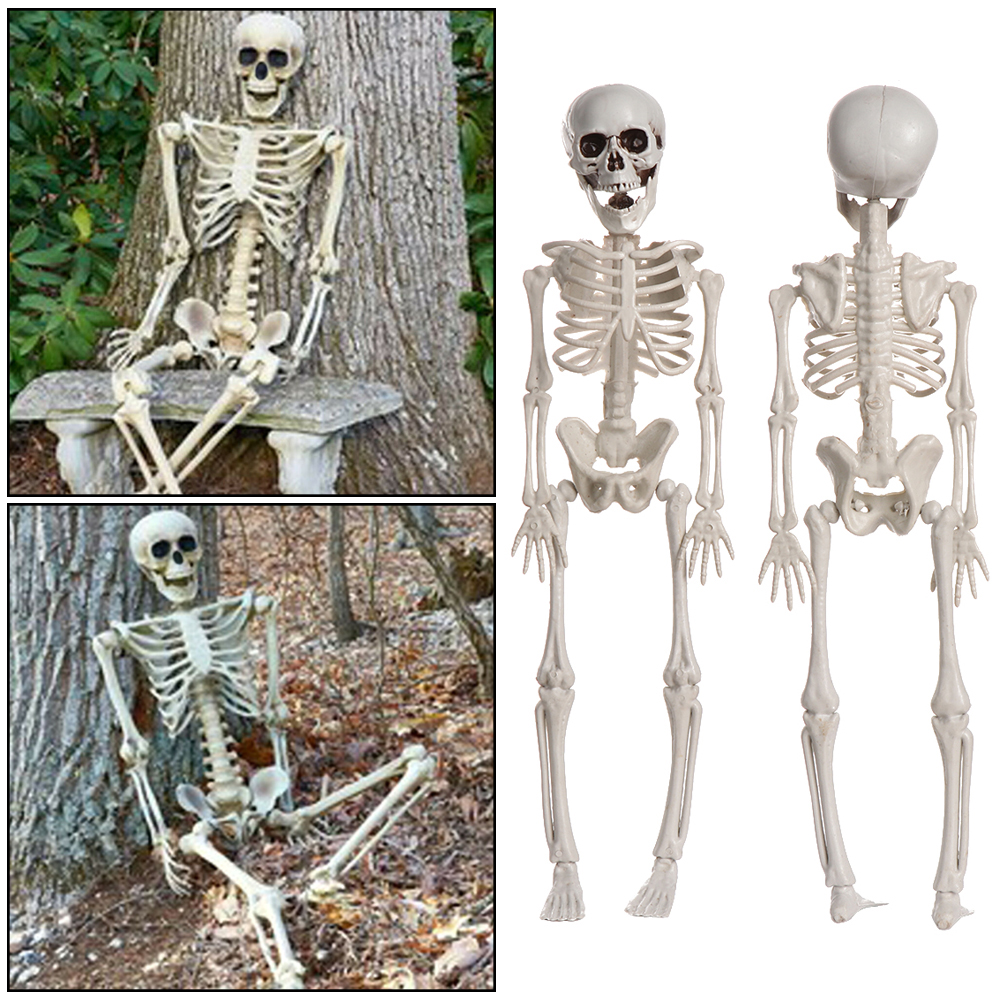 YYlingx hình bộ xương người 40cm dùng làm đạo cụ chụp ảnh tiệc halloween đa năng