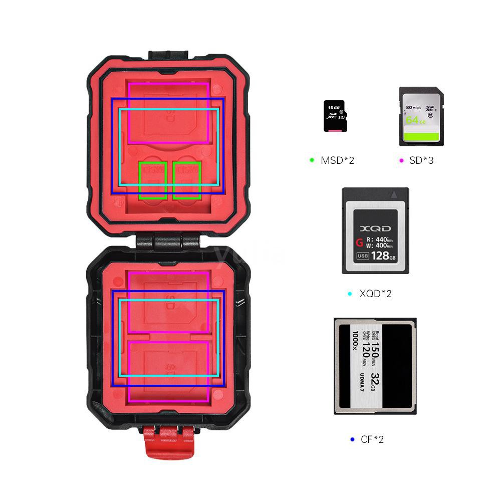 Hộp đựng thẻ nhớ XQD/CF/TF/MSD/SD/Micro SIM/NANO LYNCA KH 15 chống thấm nước