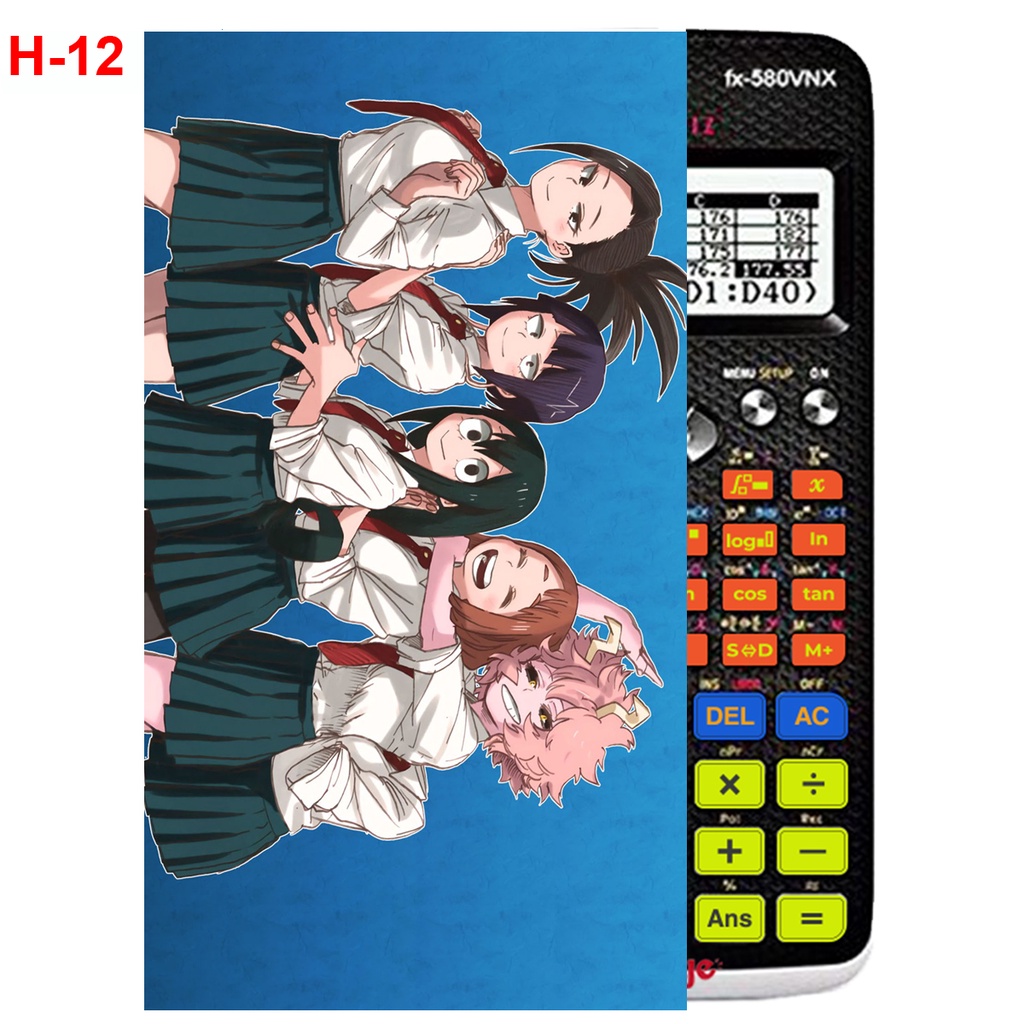 Decal Máy tính CASIO fx570, fx580...anime Học viện Anh Hùng, MY-HERO-ACADEMIA