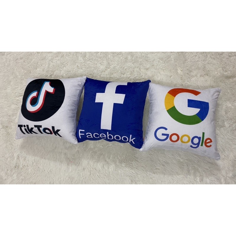 Gối tựa lưng facebook, youtube, google, shopee, zalo, tiktok