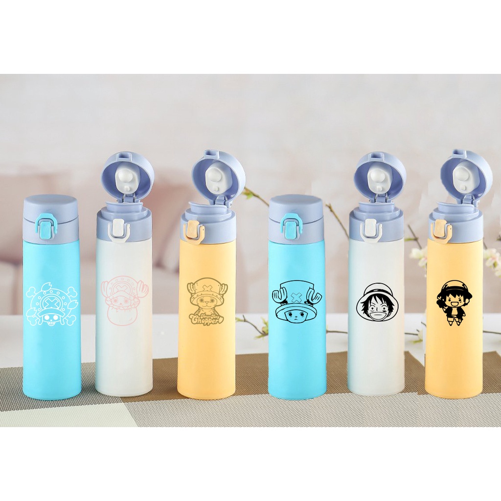 bình nước 2 lớp chopper B2DC9 one piece dễ thương cute hoạt hình 400-500ml
