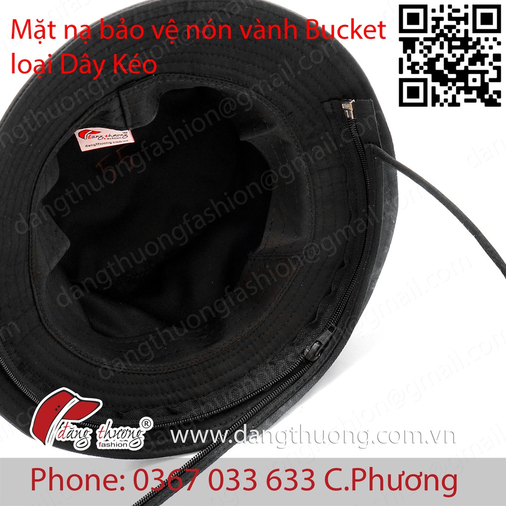 MŨ NÓN CHỐNG DỊCH KIỂU BUCKET CÓ THỂ THÁO RỜI DÂY KÉO ĐỂ VỆ SINH HOẶC GẤP GỌN KHI HẾT DỊCH