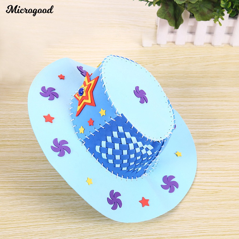 🏆🏆3D Puzzle DIY Handmade EVA Hat Children Art Craft Birthday Educational Toy