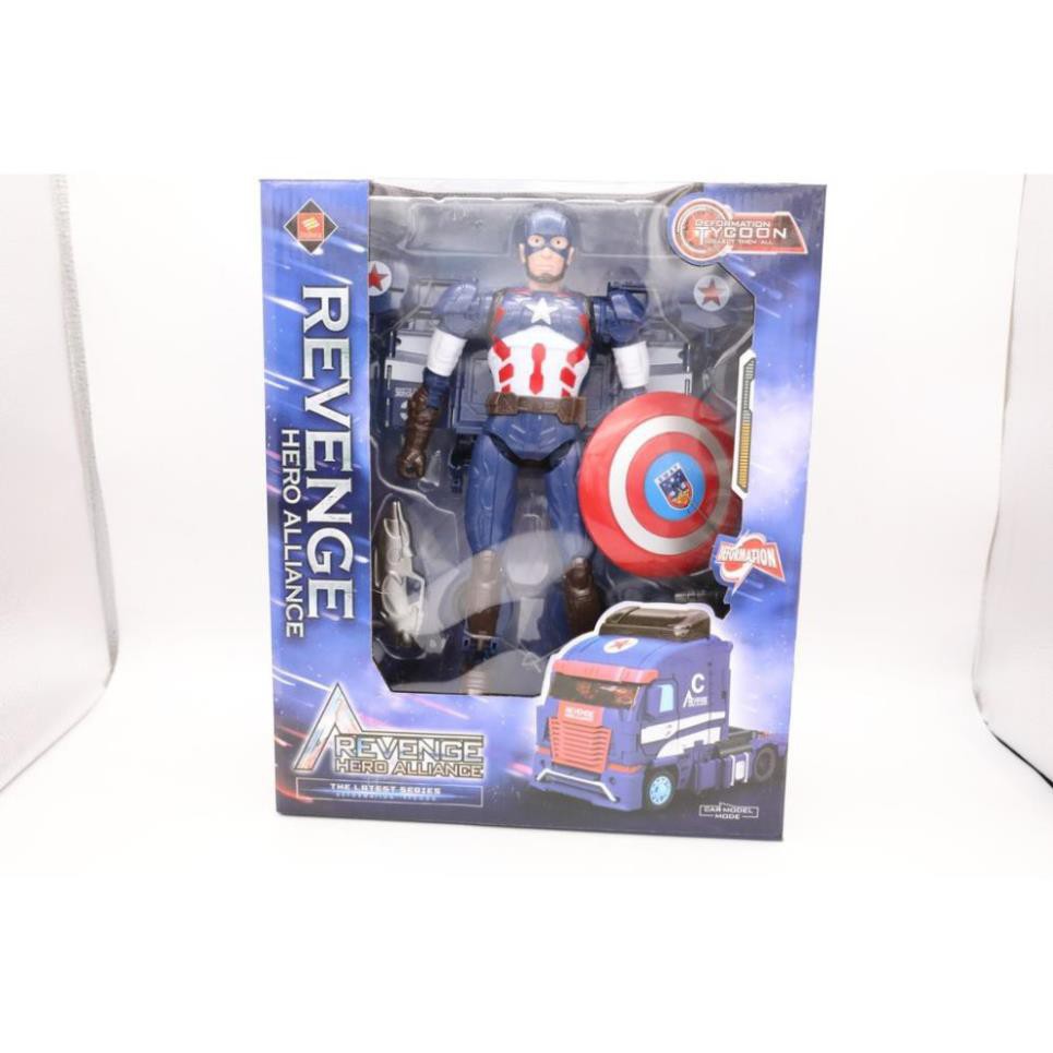 Robot Siêu Anh Hùng Captain America Biến Hình Thành Siêu Xe