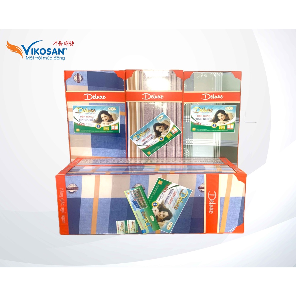 Đệm bông ép thoáng khí Deluxe gấp 3 mảnh kích thước 120x190cm