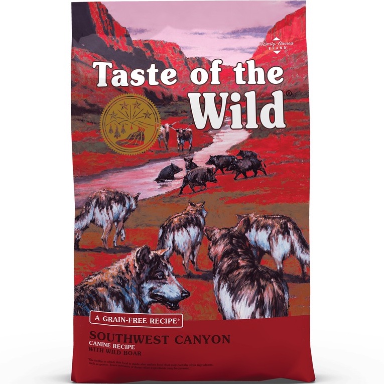 [DINH DƯỠNG CAO] Thức ăn hạt CHO TẤT CẢ GIỐNG CHÓ 500G TASTE OF THE WILD SOUTHWEST CANYON vị Heo Rừng Nướng