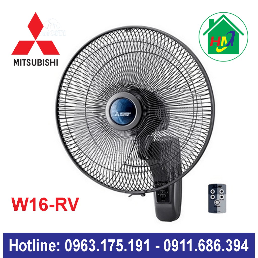 [Mã ELMS5 giảm 7% đơn 300K] Quạt Treo Tường Điều Khiển Từ Xa Misubishi W16-RV | BigBuy360 - bigbuy360.vn