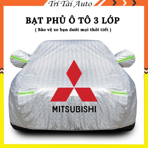 Bạt Phủ Xe Ô Tô Mitsubishi Mirage, Xpander, Attrage, Pajero, Trition, Outlander, Xforce Chất Liệu Bạt Tráng Nhôm 3 lớp