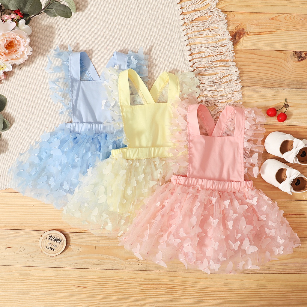 Đầm liền quần tutu Mikrdoo không tay phối ren công chúa dễ thương cho bé gái sơ sinh mùa hè
