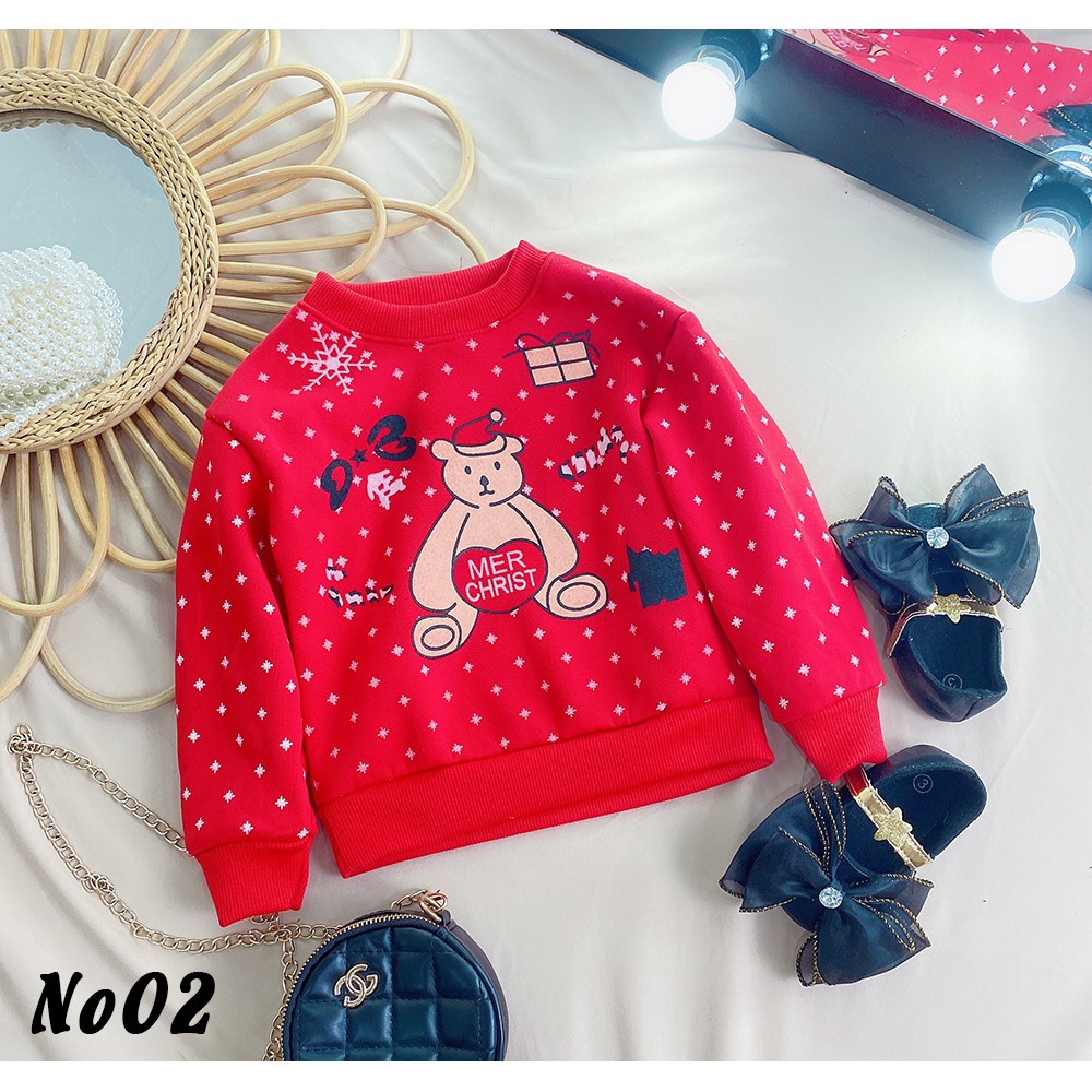 Áo Nỉ Bông Noel Giáng Sinh Thu Đông Cho Bé Trai Và Bé Gái Size 8-25kg KidsOne ANoel02