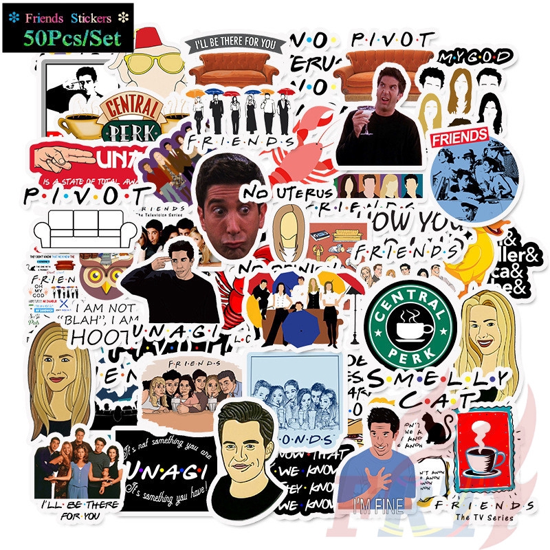 ❉ Friends - Series 01 Stickers ❉ 50Pcs/Set Classical NBC TV Shows DIY Fashion Decals Doodle Stickers