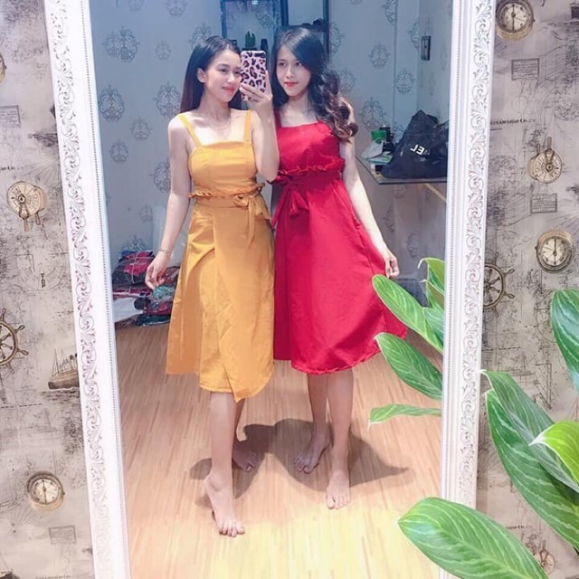 🎯🎯🎯Đầm suông cột nơ, xẻ tà. 55kg trở lại mặc vừa nha khách ✔✔:149 Bao vải, bao kiểu ik hình nha khách ❤❤❤tuyển sỉ re.