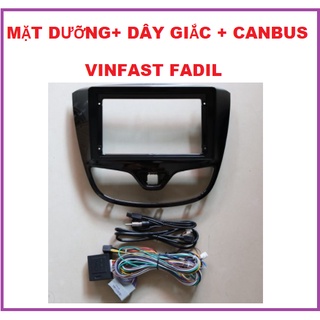 Mặt dưỡng Fadil 9 inch kèm giắc nguồn zin và canbus.Khung dưỡng lắp màn hình cho xe VINFAST FADIL đầu đủ phụ kiện.