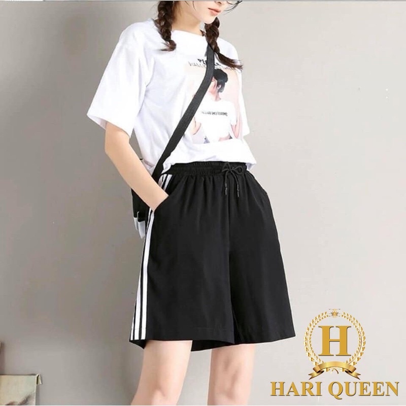 Quần đùi 3 sọc cầu vồng nữ rainbow