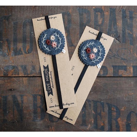 Kẹp sách DIY thêu hoa lá MÙA XUÂN - KIT nguyên liệu tự thêu COMBO kẹp sách hoa cỏ mùa xuân- MIE handmade shop