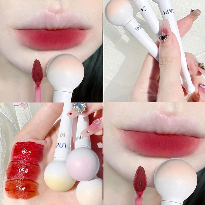 ✨✨ Son Kem cappuvini Lì Không Phai Chống Dính Cốc Thiết Kế Hình Kẹo Mút Dễ Thương