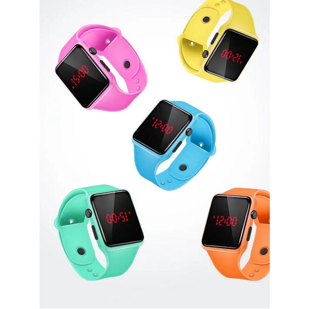 Đồng Hồ Led Điện Tử Unisex Mặt Vuông Thời Trang Cho Trẻ