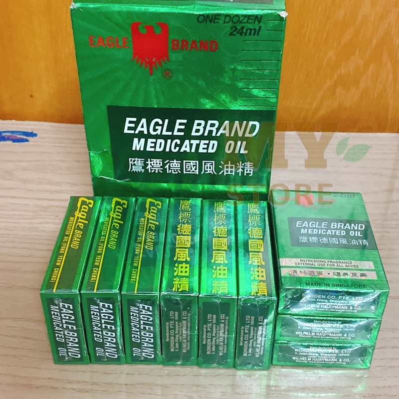 Dầu Xanh Nội Địa Singapore 1 Nắp Con Ó Eagle Brand 24ml