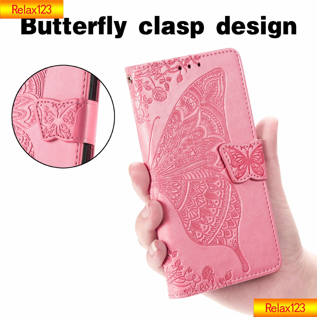 Bao Da Dập Nổi Sang Trọng Họa Tiết Cây Và Bướm Cho Oppo A94 Reno5F F19 Pro | BigBuy360 - bigbuy360.vn