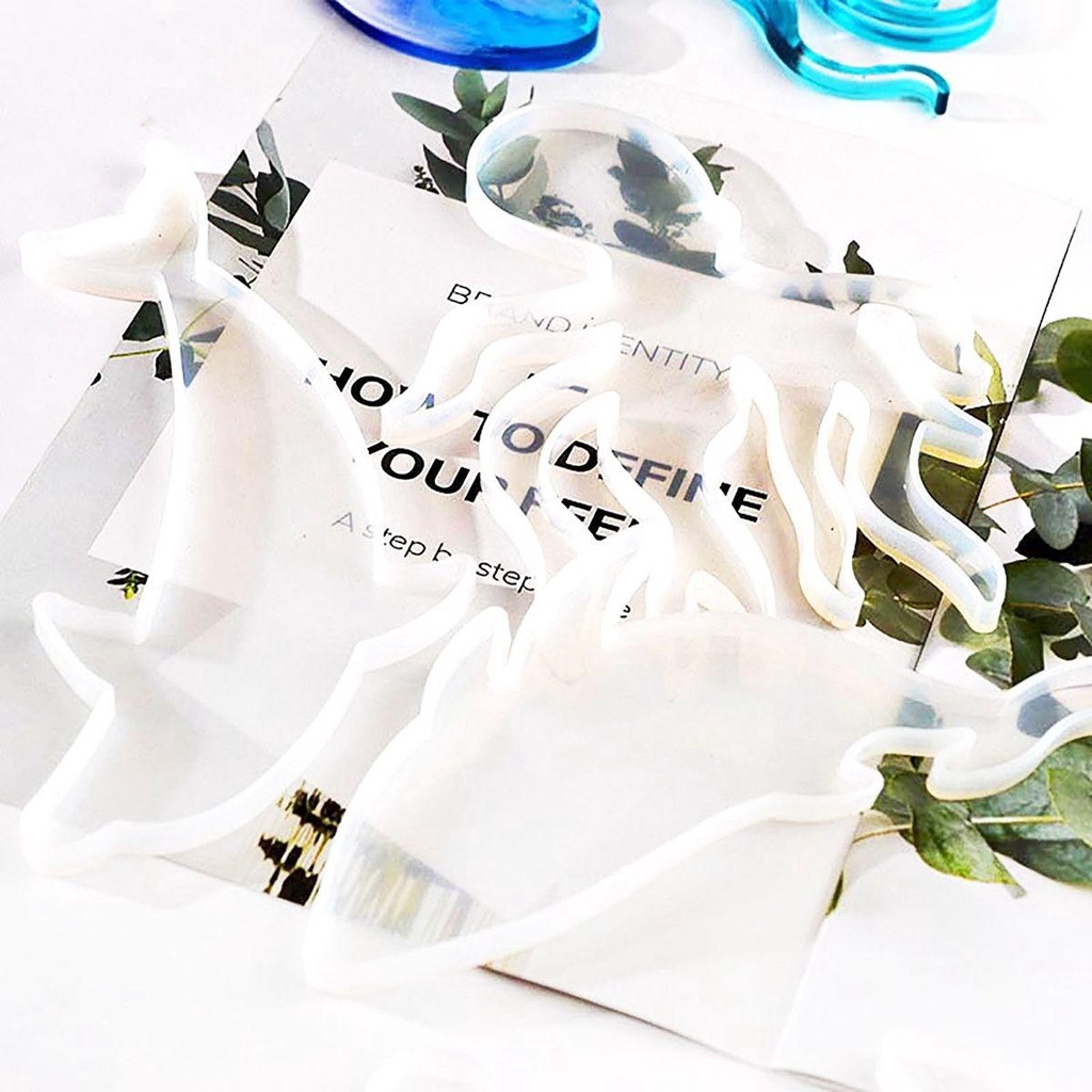 Khuôn Silicone Làm Đất Sét Chủ Đề Sinh Vật Biển / Rùa / Cá Heo / Bạch Tuộc