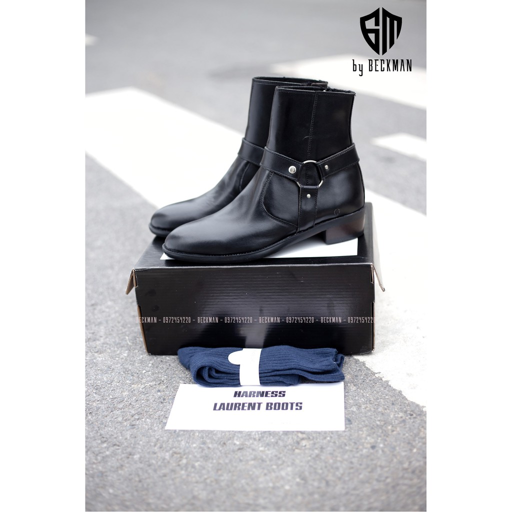 [ Hàng Hót  ] Harness Boots da trơn nhẵn, bốt cao cổ kéo khoá có dây xích ,và không dây xích | BigBuy360 - bigbuy360.vn
