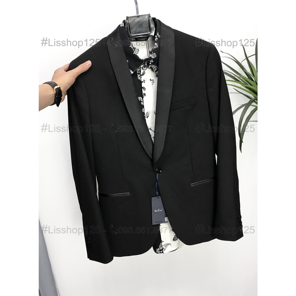 Áo Blazer Nam MANGO Đen Trơn Cực Sang Authentic