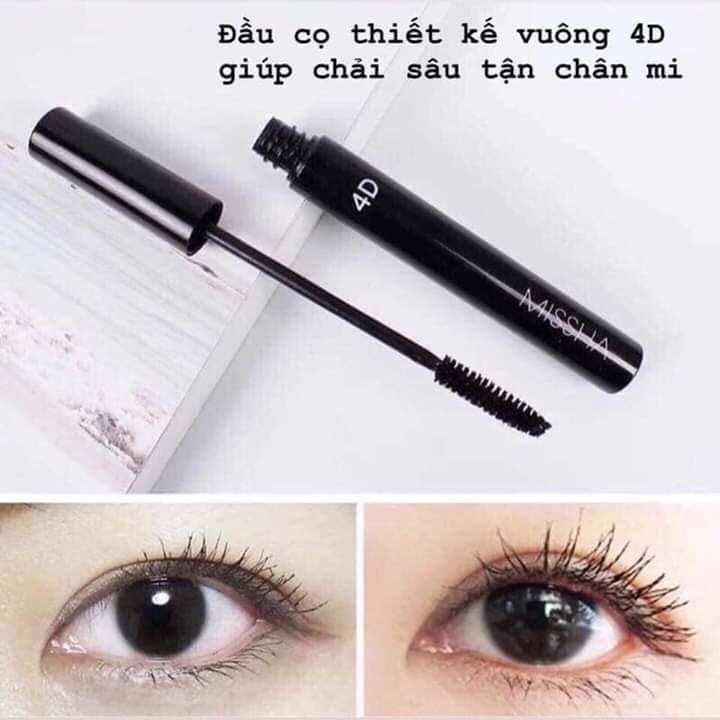 Chuốt Mi Missha The Style 4D Mascara, Dày Mi, Dài Mi, Cong Mi, Lâu Trôi [ Auth - Hàn Quốc ]