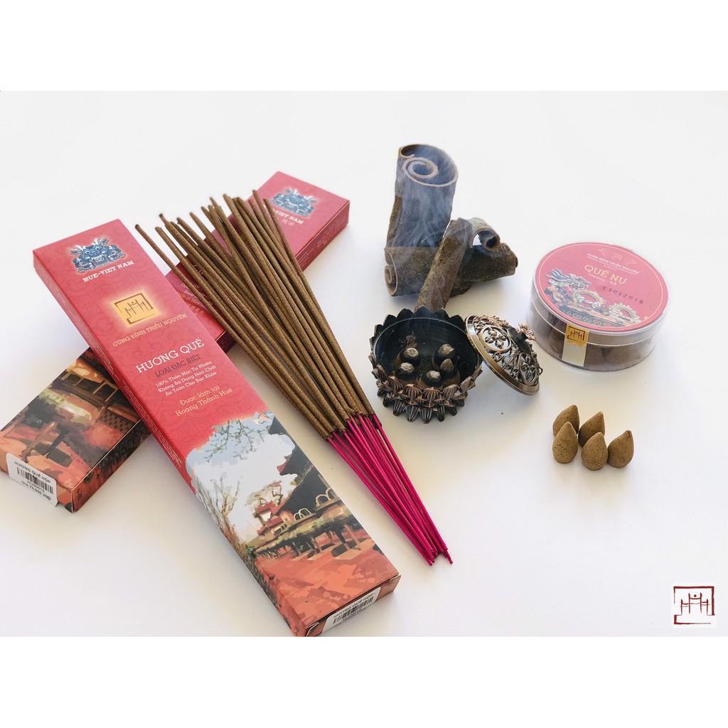 Nhang sạch Huế | 30cm | Set 4 loại Trầm,Sen,Sả,Quế.