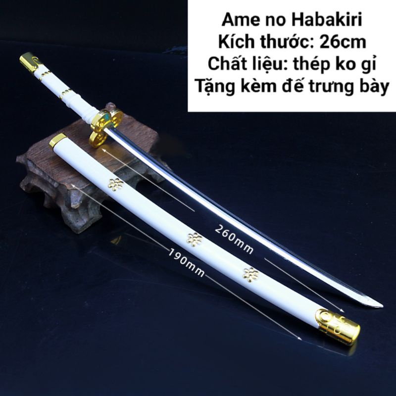 Mô hình trưng bày Kiếm Zoro One Piece Bằng Hợp Kim Không Gỉ - Thanh Ame no Habakiri