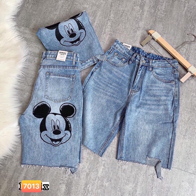 Quần Jeans Ngố Nữ Mickey🔻