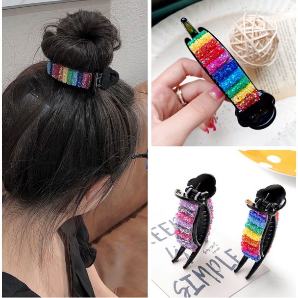 Kẹp Càng Cua Hàn Quốc  Kẹp Tóc Kẹo Ngọt Tiệm Thêu Việt Nhựa Acrylic