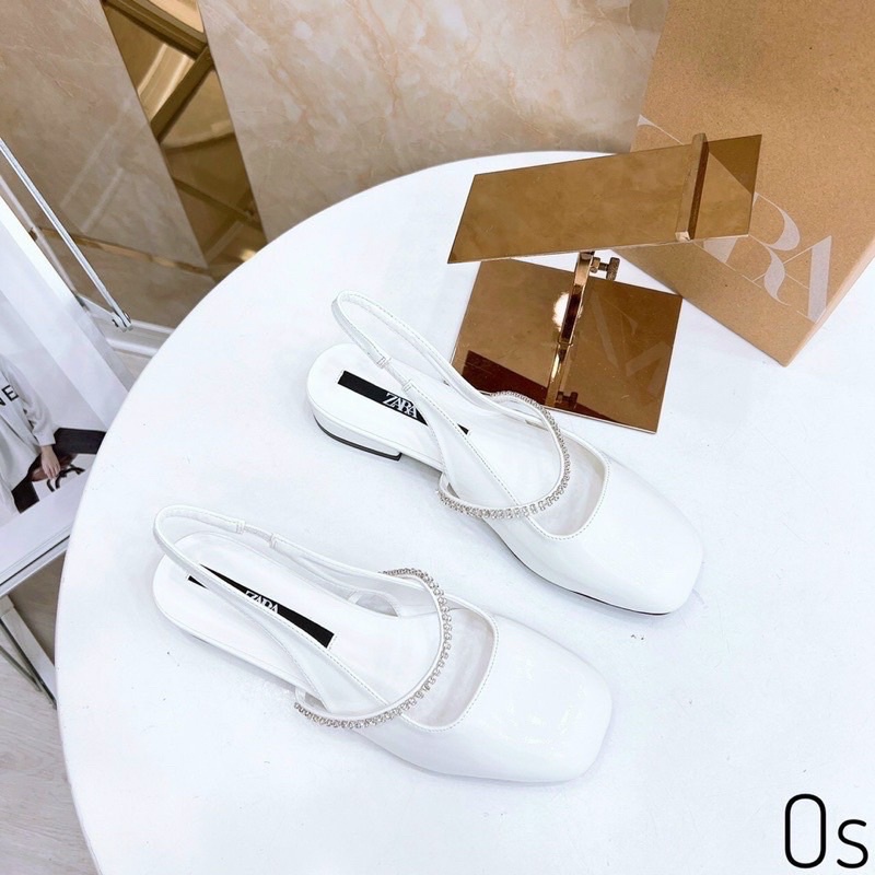 Giày bệt sandal quai đá siêu xinh, giày búp bê mũi vuông tiểu thư