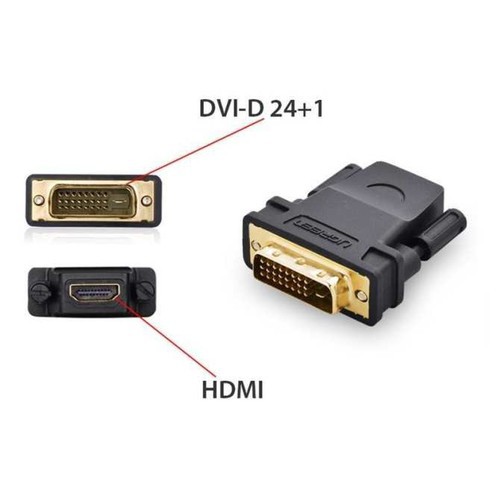 Đầu Chuyển Đổi HDMI Sang DVI D 24+1 Ugreen 20124 Chính Hãng màu đen