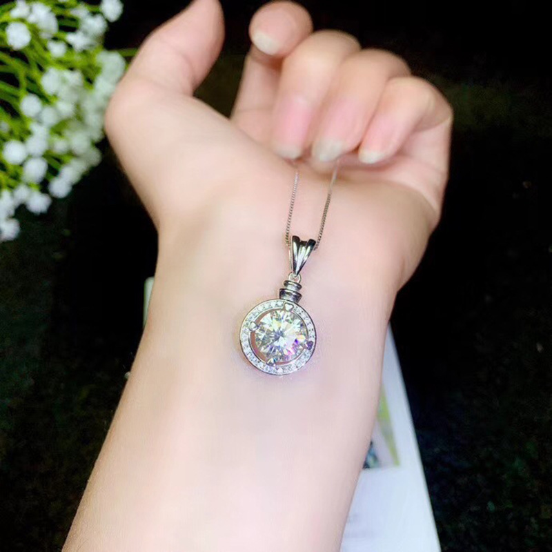 Dây chuyền mạ bạch kim đính đá nhân tạo 2 lớp thời trang thanh lịch cho nữ pt950