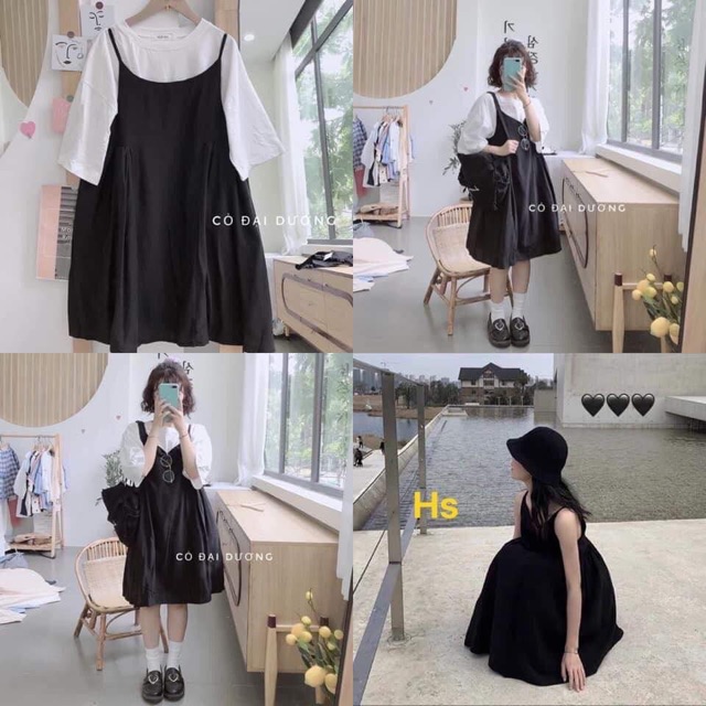 Sét baby doll trít eo 2 dây HSN976